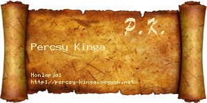 Percsy Kinga névjegykártya